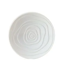 Assiette plate rond blanc porcelaine Ø 15,5 cm Onde Medard De Noblat