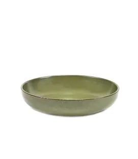 Assiette creuse rond vert grès émaillé Ø 19 cm Surface Serax