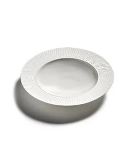Assiette creuse rond blanc porcelaine bone china Ø 28 cm Nido Serax