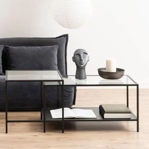 Lot de 2 tables basses Dover - noir