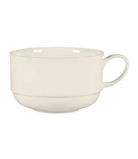 Tasse à déjeuner empilable rond blanc porcelaine bone china 30,6 cl Ø 10 cm Bravura Rak