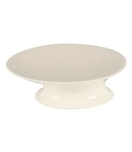 Assiette plate surélevée rond blanc porcelaine bone china 19x17,7 cm Bravura Rak