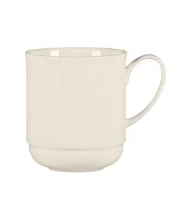 Mug empilable rond blanc porcelaine bone china 34 cl Ø 8,3 cm Bravura Rak