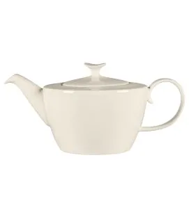 Théière & couvercle ovale blanc porcelaine bone china 120 cl Ø 16 cm Bravura Rak