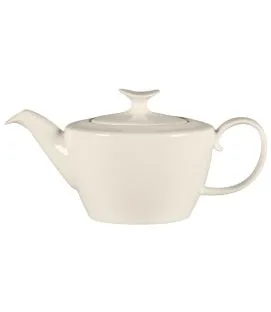Théière & couvercle ovale blanc porcelaine bone china 58,5 cl Ø 12,2 cm Bravura Rak