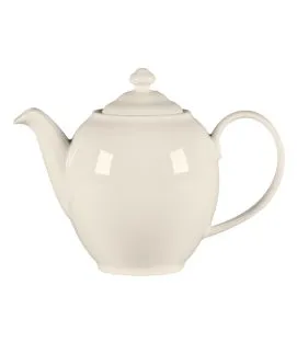 Cafetière & couvercle rond blanc porcelaine bone china 48,4 cl Ø 10,2 cm Fedra Rak