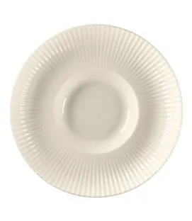 Assiette creuse gourmet rond blanc porcelaine bone china Ø 29 cm Spectra Rak