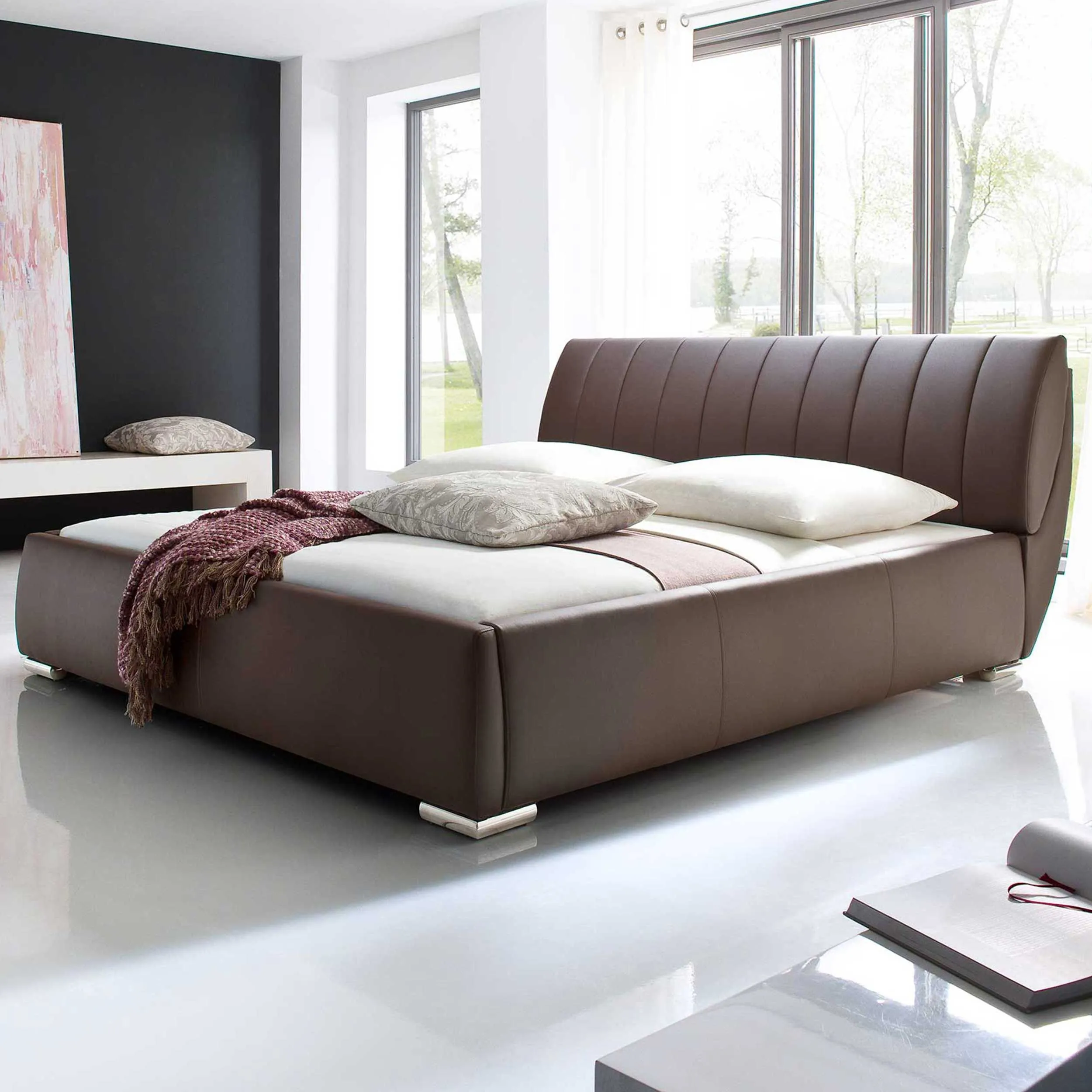 Lit coffre Davos 180x200 - brun