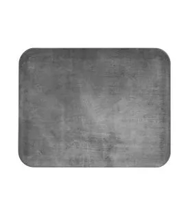 Plateau polyester gris béton 46x36 cm Profil 2 Platex