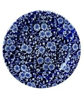 Assiette plate rond Victorian Calico Bleu Willow porcelaine vitrifiée Ø 17 cm Vintage Prints Churchill