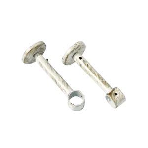 Support barre à rideau CERUSITE blanc / doré 1,9 cm de 9,0 à 14 cm