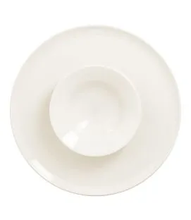 Assiette creuse rond blanc porcelaine vitrifiée Ø 25,5 cm Chill Rak