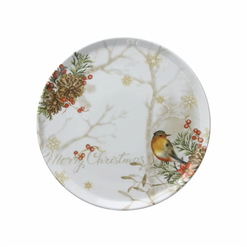 Tognana Panettone Plate Cinzia Dream Christmas 31 Cm Multicolor Porcel