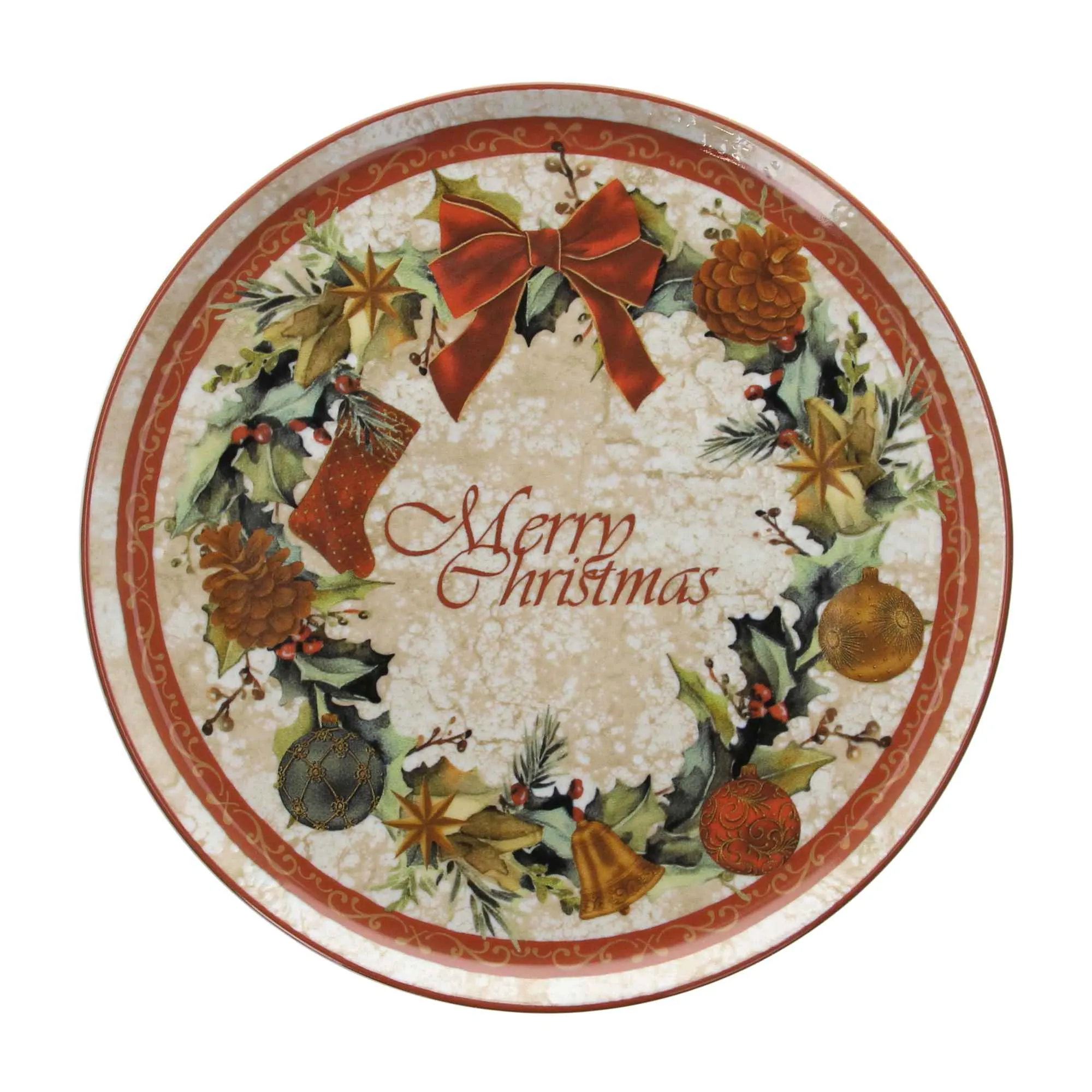 Tognana Panettone Plate Cinzia Christmas Postcard Christmas 31 Cm Mult