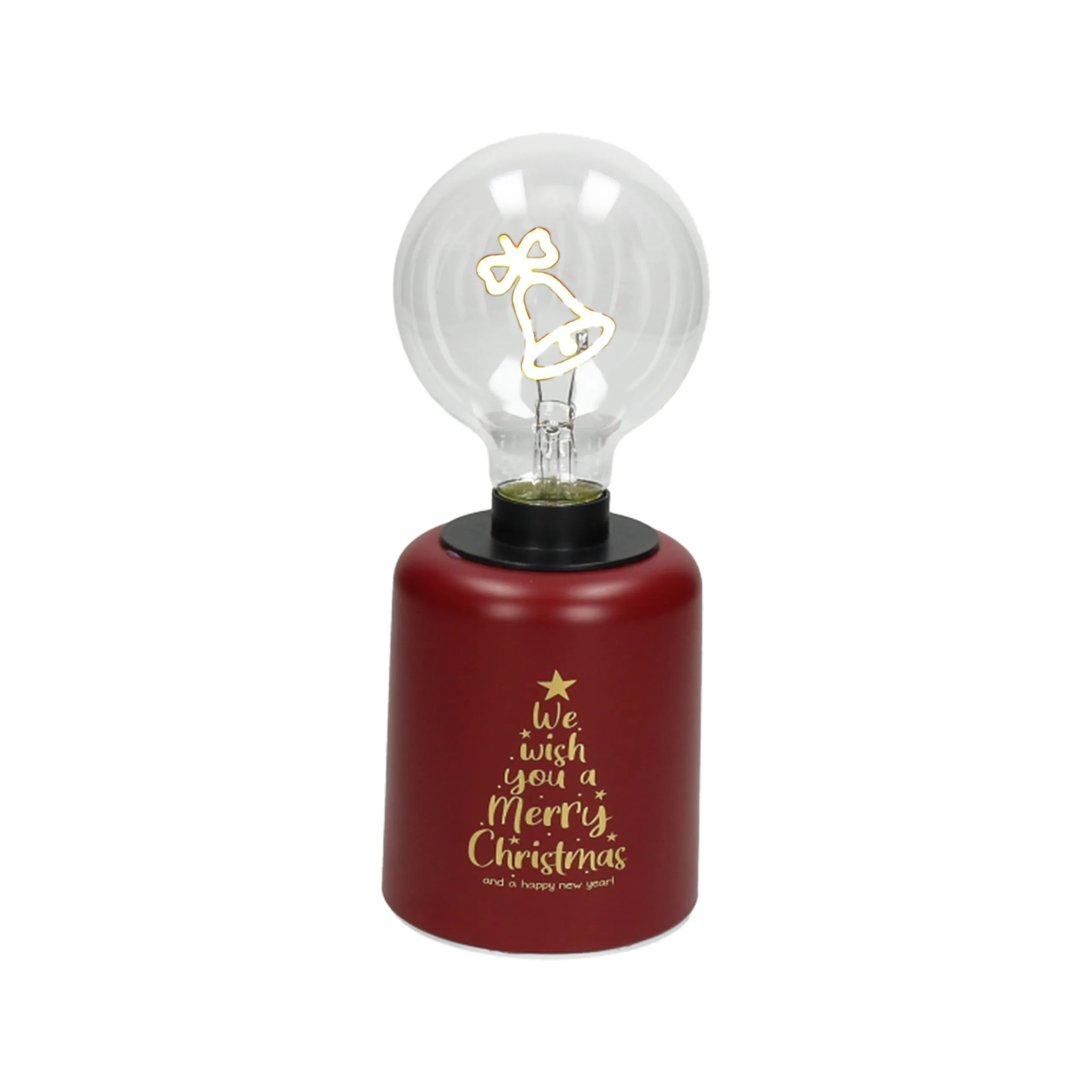 Tognana Christmas Bell Lamp with Led H 21 Cm Christmas Lamp Red