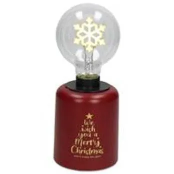 Tognana Christmas Bow Lamp with Led H 21 Cm Christmas Lamp Red