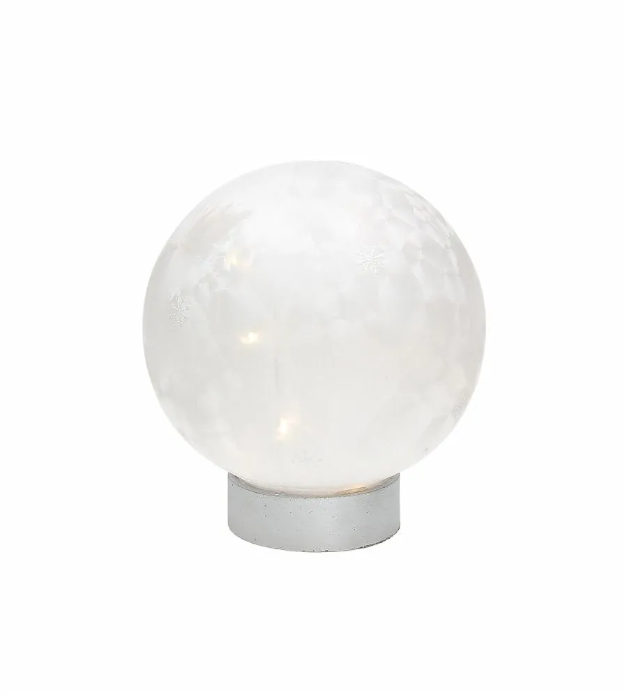 Tognana Christmas Sphere with Led D 18 Cm Christmas White Glass White