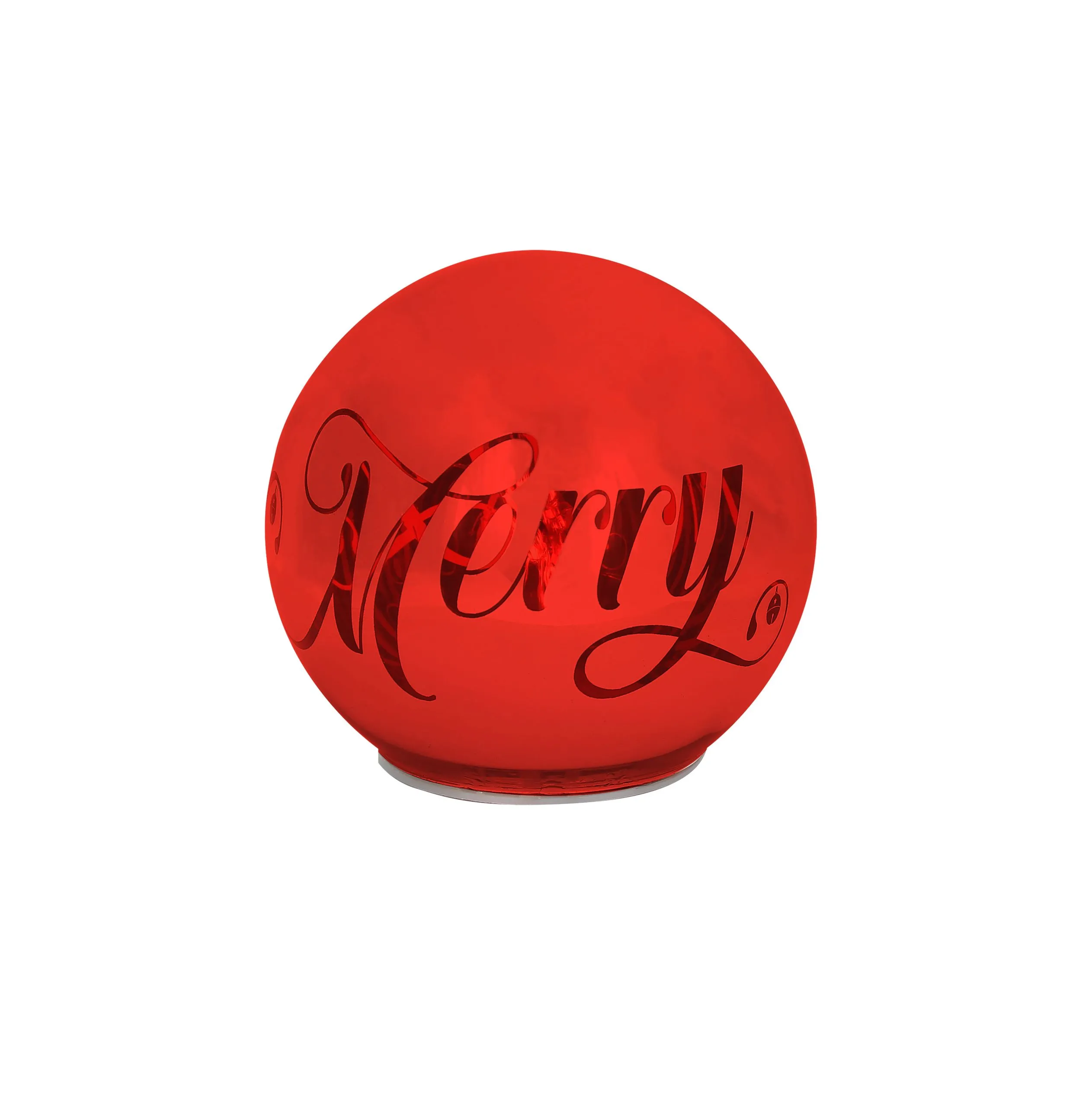 Tognana Christmas Sphere with Led D 18 Cm Christmas Mirror Red Glass R