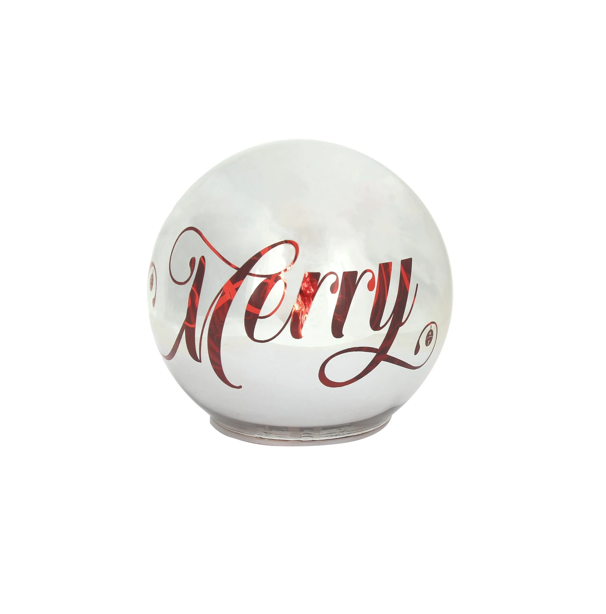 Tognana Christmas Sphere with Led D 18 Cm Christmas Mirror Silver Red