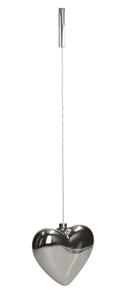 Tognana Christmas Heart Pendant with Led 18 Cm Christmas Smoke