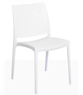 Chaise blanc 81x44x50 cm Maya