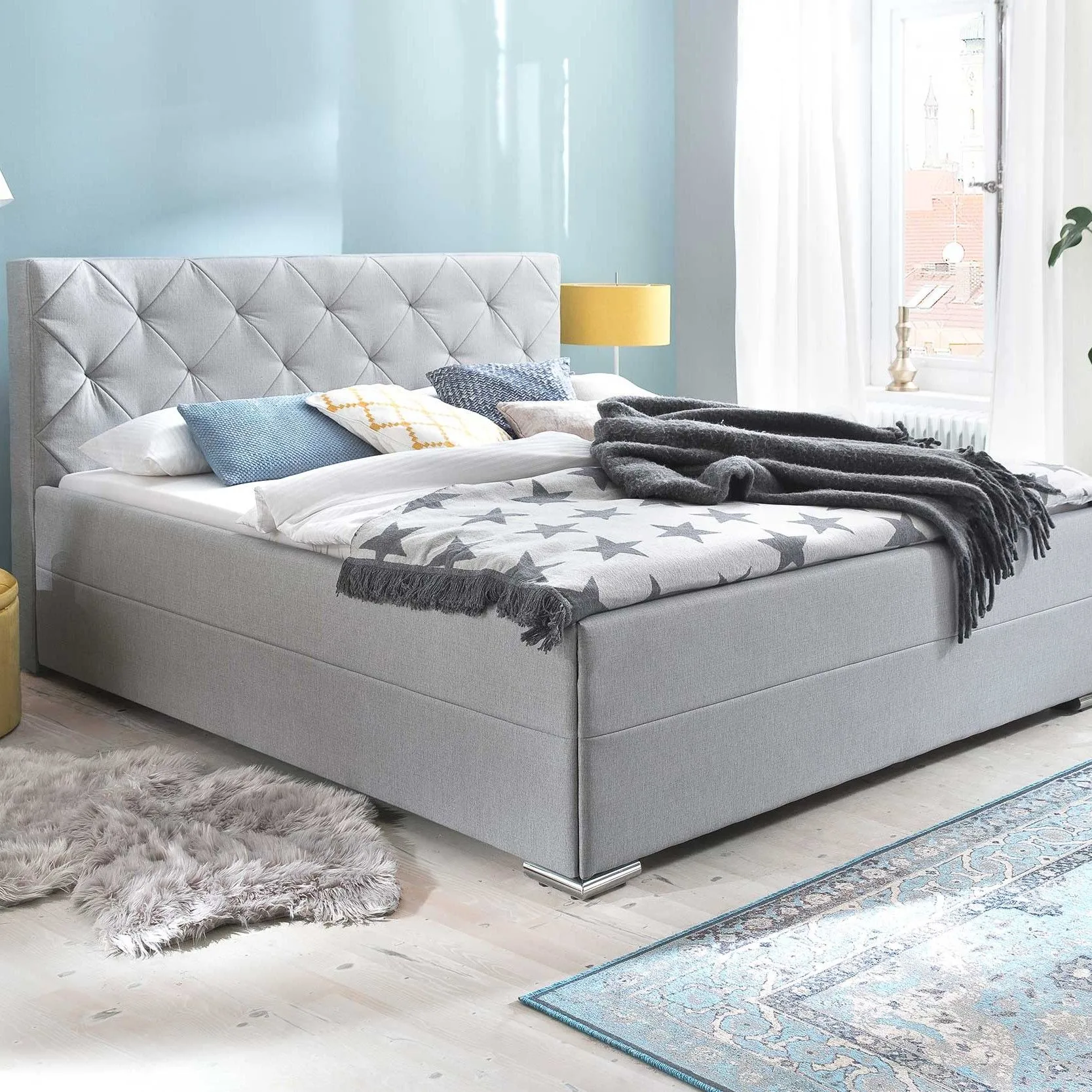 Lit Citris 180x200 - gris clair