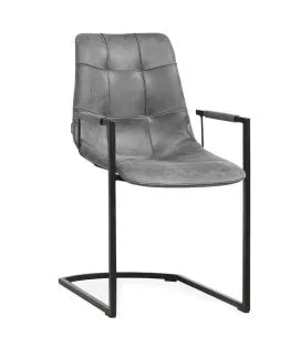 Fauteuil d'intérieur gris anthracite 91x51x62 cm Condor