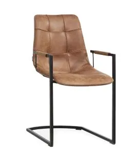 Fauteuil d'intérieur cognac 91x51x62 cm Condor