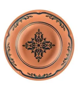 Assiette creuse rond Tero Décor Ostia porcelaine Ø 23,8 cm Earth Rak