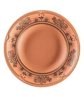Assiette creuse rond Tero Décor Alexandria porcelaine Ø 23,8 cm Earth Rak