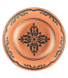 Assiette creuse rond Tero Décor Ostia porcelaine Ø 26 cm Earth Rak
