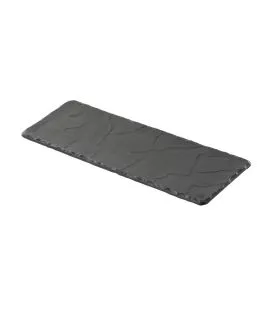 Plat rectangulaire noir porcelaine culinaire 30x11 cm Basalt Revol