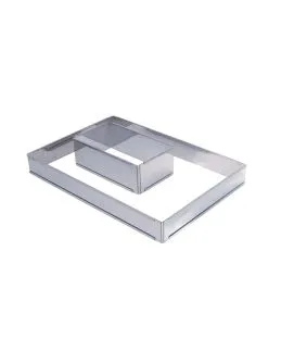Cadre opéra extensible inox Sans revêtement 21,5x11,5x7,5 cm De Buyer