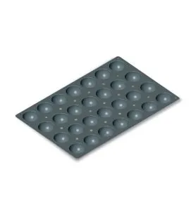 Plaque 28 demi-sphères silicone Pâtissier 60x40x3,5 cm Moulflex Pro De Buyer