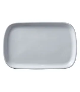 Assiette à entrecôte rectangulaire blanc porcelaine 28x19 cm Essentials Collection