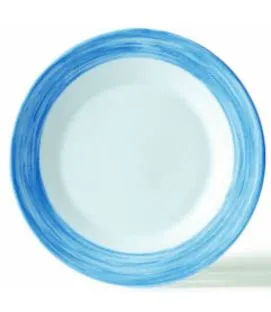 Assiette creuse rond bleu verre opal Ø 22,5 cm Brush Arcoroc
