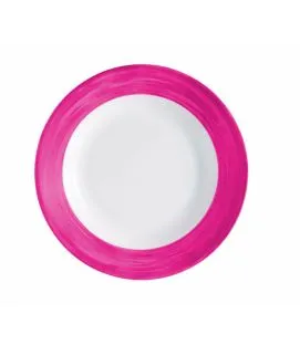 Assiette creuse rond rouge verre opal Ø 22,5 cm Brush Arcoroc