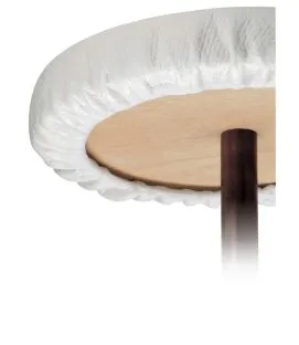 Protège-table imperméable rond blanc PVC