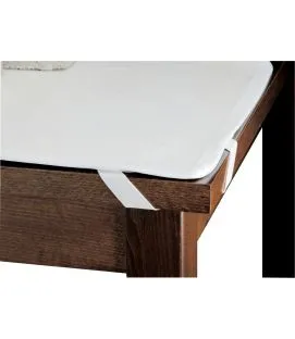 Protège-table imperméable rectangulaire blanc PVC
