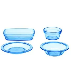 Assiette à dessert rond bleu copolyester Ø 13,4 cm Vaisselle Copolyester Saint Romain