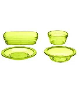 Assiette à dessert rond jaune copolyester Ø 13,4 cm Vaisselle Copolyester Saint Romain