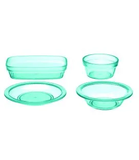 Assiette à dessert rond vert copolyester Ø 13,4 cm Vaisselle Copolyester Saint Romain