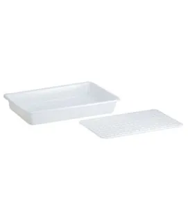 Grille pour bac plat 10L rectangulaire blanc plastique 8 mm x 32 cm Gilac