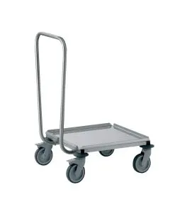 Chariot porte-casiers de lavage inox 67x50x90 cm 150 kg plate_length 50 cm inox Tournus