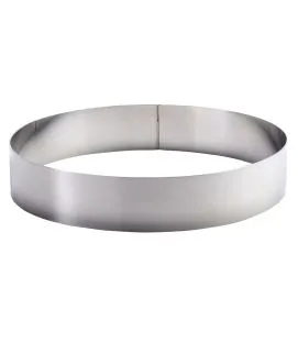 Cercle à mousse inox Sans revêtement Ø 12 cm 4,5 cm fixe Pro.cooker