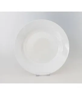 Assiette plate rond blanc porcelaine Ø 19 cm Bazik Essentials Collection