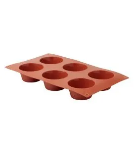 Plaque 6 muffins silicone GN 1/3 29,5x17,5x3,5 cm Pro.cooker