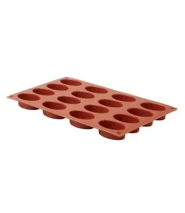 Plaque 16 petit fours ovales silicone GN 1/3 29,5x17,5 cm Pro.cooker