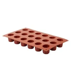 Plaque 18 mini cannelés silicone GN 1/3 29,5x17,5x3,5 cm Pro.cooker