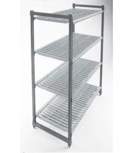 Rayonnage plastique 122 cm x 183 cm 800 kg 4 étagères Basics Plus Cambro